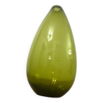 Vase soliflore en forme de goutte en verre vert
