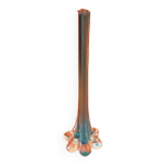 Vase soliflore   pied d' lphant   verre transparent / turquoise