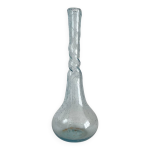 Vase soliflore en verre souffl� bull� torsad� biot vintage