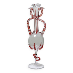 Vase soliflore en verre souffl vnitien murano vintage 50 - 60 filigrana / zanfirico