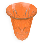 Vase de style art dco verre moul transparent / dcor gomtrique