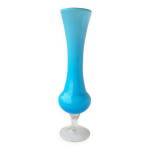 Vase sur pied opaline