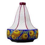 Vase toupie art d�co longwy en �maux cloisonn�s - ann�es 30