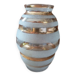 Vase en verre art dco liser dor verrerie fains