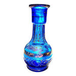 Vase en verre bleu
