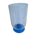 Vase en verre bullé transformable en photophore Vase en verre bullé transformable en photophore