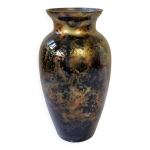 Vase en verre glomis sign, france vers 1980