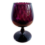 Vase en verre empoli am�thyste verre d'art italien souffl� � la main, milieu du si�cle