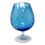 Vase en verre empoli bleu