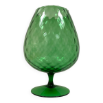 Vase en verre d'empoli vert, italie ann�es 50