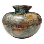 Vase en verre laqu