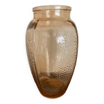 Vase verre moul rose art dco