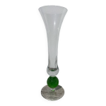 Vase en verre de murano vert