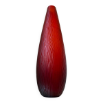 Vase verre rouge style art dco
