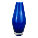 Vase verre scandinave riihimaki bleu tamara aladin