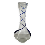 Vase en verre souffl bleu