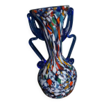 Vase en verre souffl polychrome murano