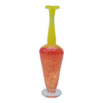 Vase en verre souffl sign, 1970