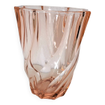 Vase en verre transparent esprit art dco