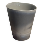 Vase de vianne verre et cramique tons de gris h 23 cm