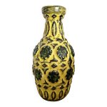 Vase vintage bay keramik en céramique jaune et verte, allemagne de l'ouest Vase vintage bay keramik en céramique jaune et verte, allemagne de l'ouest