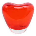 Vase vintage en verre orange