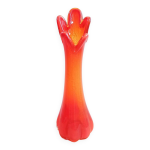 Vase vintage en verre souffl� � la main amberina style moderne du milieu du si�cle