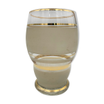 Vase vintage en verre - verrerie de fains, france, sign - annes 1950
