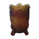 Vase a violette tripode en verres epoque charles x decor fleur de lys