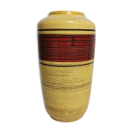 Vase west germany keramik jaune et rouge