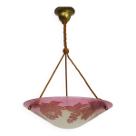 Magnifique vasque vianne style art nouveau 1 feu, en verre violet à motifs Magnifique vasque vianne style art nouveau 1 feu, en verre violet à motifs