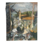 Veranda du midi huile sur toile signe helme