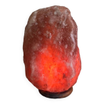 Véritable lampe pierre de sel himalayenne années 1970 Véritable lampe pierre de sel himalayenne années 1970