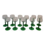 Verres d alsace � pied vert. ann�es 70