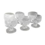 Verres  apritif gravs avec pied carr
