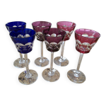 Verres baccarat en cristal de couleur