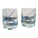 Verres en cristal 10 cm filet bleu krosno
