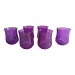 Verres cristal d arques longchamp violet
