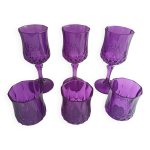 Verres cristal d arques longchamp violet