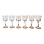 Verres  eau - cristal d arques - modele auteuil - vintage