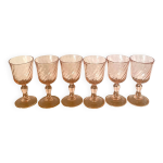 Verres � liqueur rosaline - luminarc - arcoroc - vintage