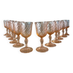 Verres  liqueur sur pied rosaline
