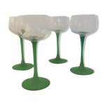 Verres  pied alsace vintage