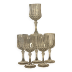 Verres  pied en cristal
