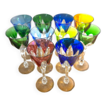 Verres  pied cristal roemer couleur france xl