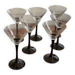 Verres  pied fin noir luminarc