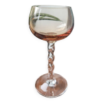Verre  pied torsad en cristal