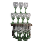 Verres  pied vert