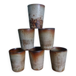 Verres tasses en grs de puisaye de jean - pierre prud homme