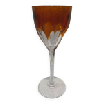 Verre à vin en cristal baccarat modèle genova doublé ambre Verre à vin en cristal baccarat modèle genova doublé ambre